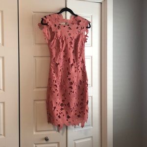 Backless lace cut out mini-dress